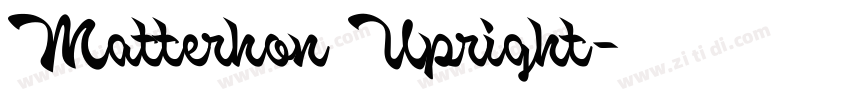 Matterhon Upright字体转换